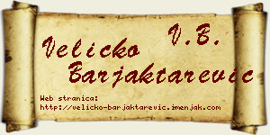 Veličko Barjaktarević vizit kartica